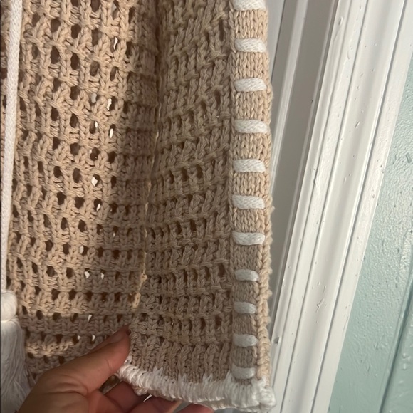 Francesca's Collections Tan Crochet Swim Cover-Up - Picture 3 of 6